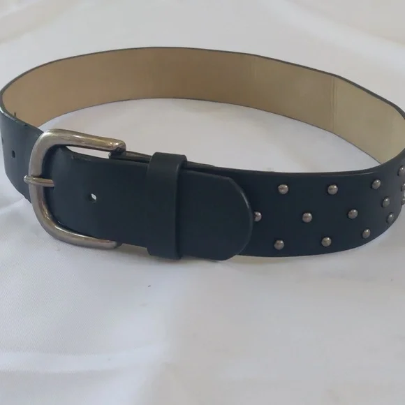 Target Accessories Studded Black Leather Belt Xs Poshmark